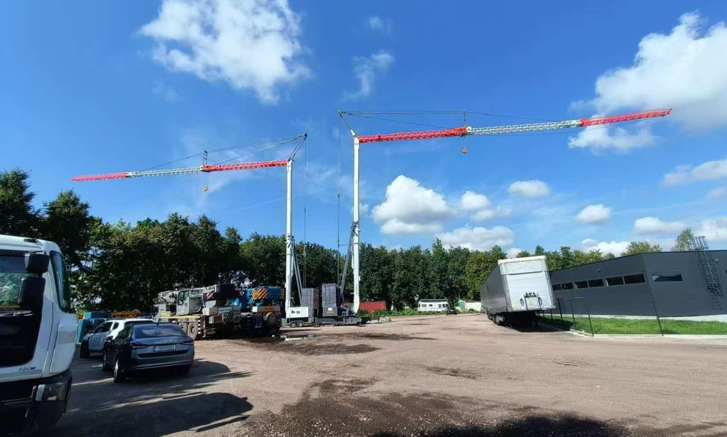 JFYT2337-40 self -erecting tower crane project site